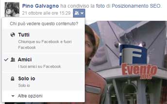 facebook impostazione visualizzazione post dashboard