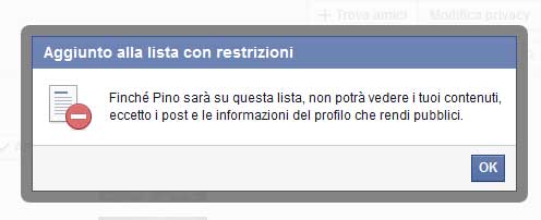 facebook lista restrizioni