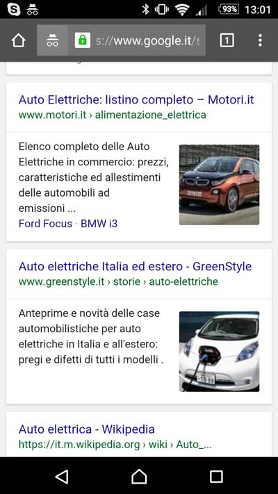 serp mobile immagine auto