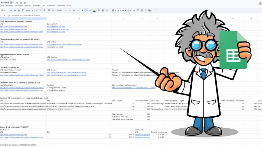 7 utilizzi delle formule di Google Sheets che un consulente SEO deve conoscere